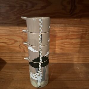Giraffe Stacking Mugs Set - Brown and White